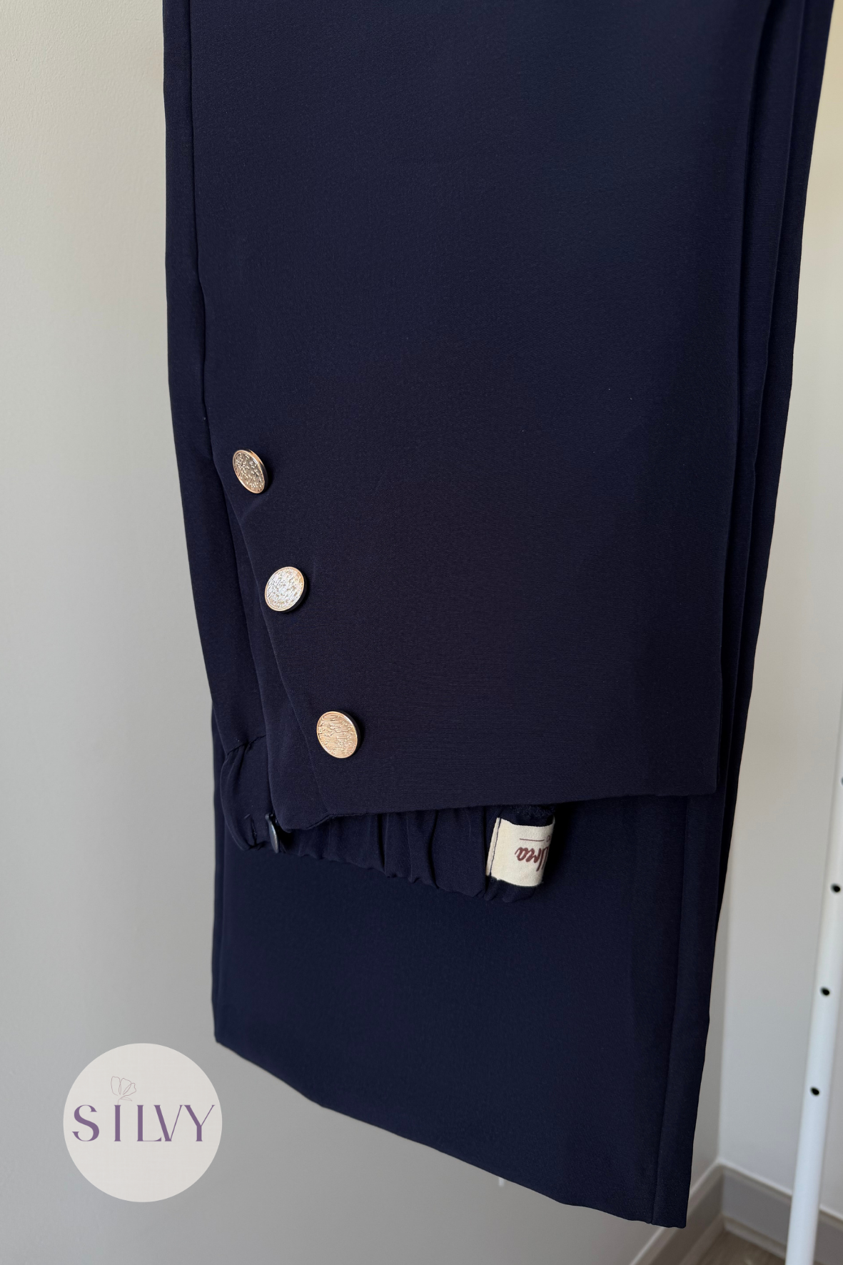 Pantalon Catania Botones Negro