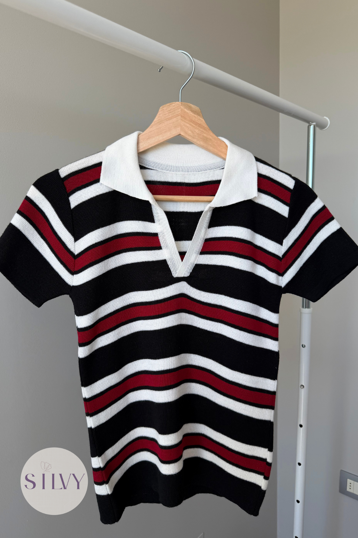 Polera Algodón Hilo con Cuello